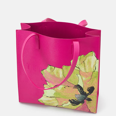 Women's Milicon-Floral Printed Large Icon Bag Brt-Pink