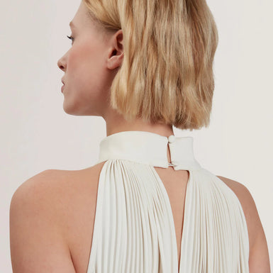 Women's AKALA-Pleated V-neck Sleeveless Maxi Dress