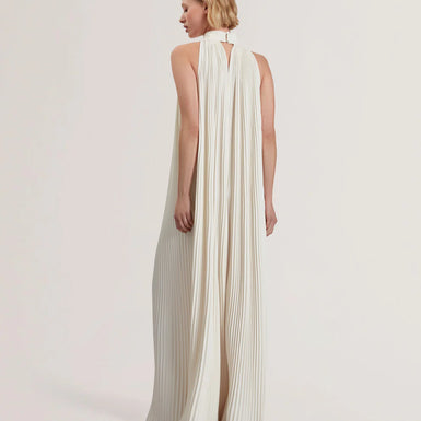 Women's AKALA-Pleated V-neck Sleeveless Maxi Dress