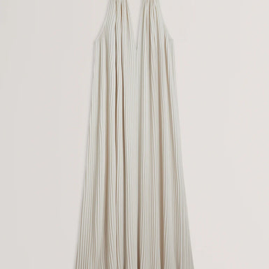 Women's AKALA-Pleated V-neck Sleeveless Maxi Dress