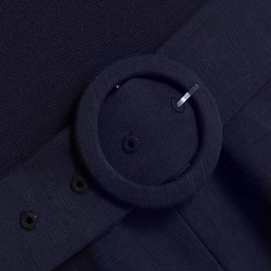 Women's ANGELIY-Bardot Jumpsuit with Knitted Top Navy