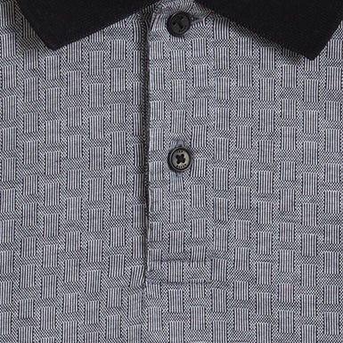 Men's AUGUSO-SS Regular Tonal Jacquard Polo