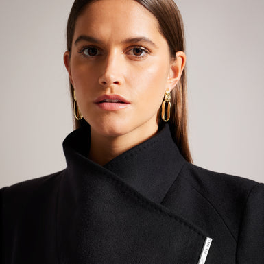 Women's Rose Coat Black