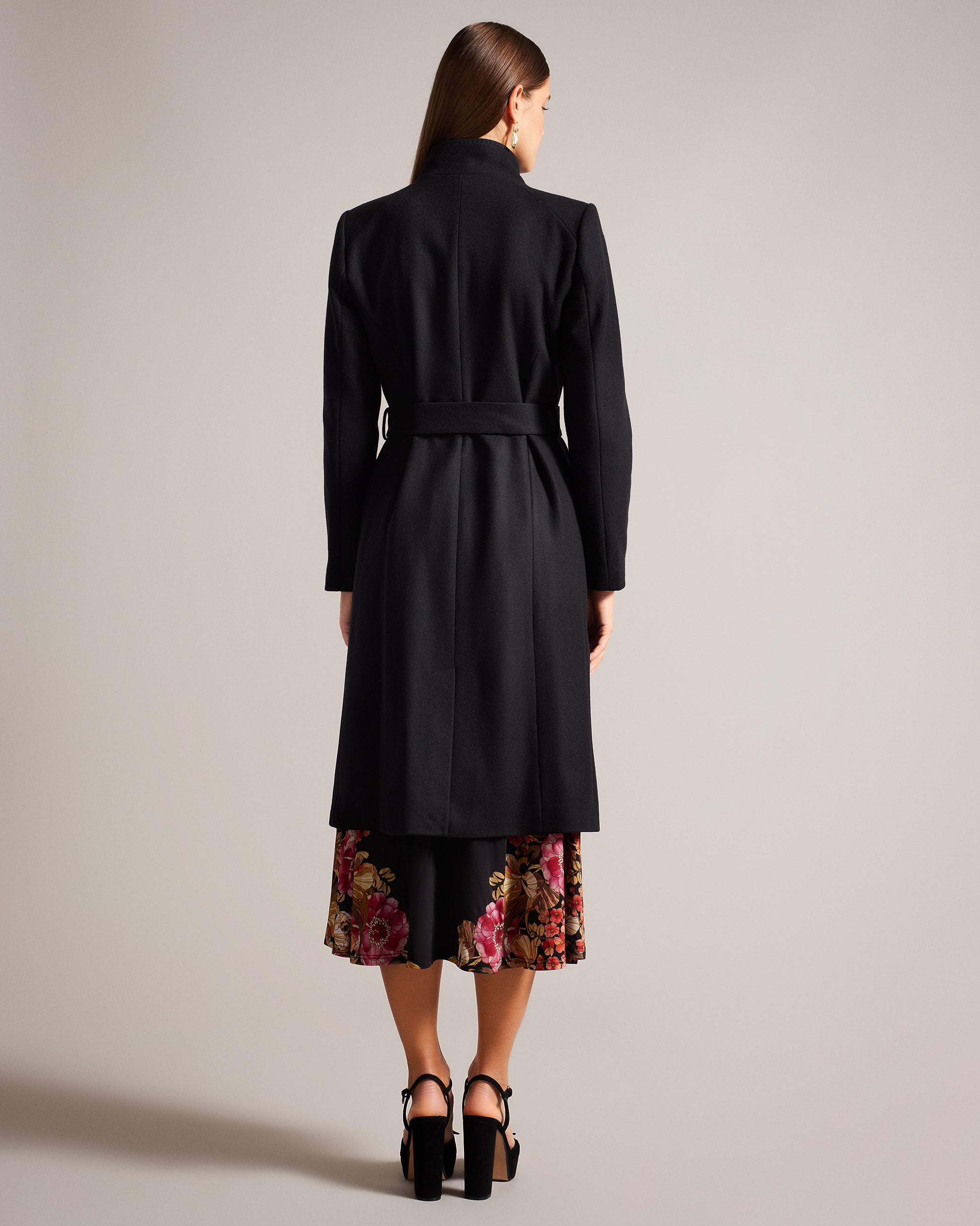 Women's Rose Coat Black