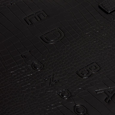 Women's Allicon-Croc Effect Extra Large Icon Bag Black