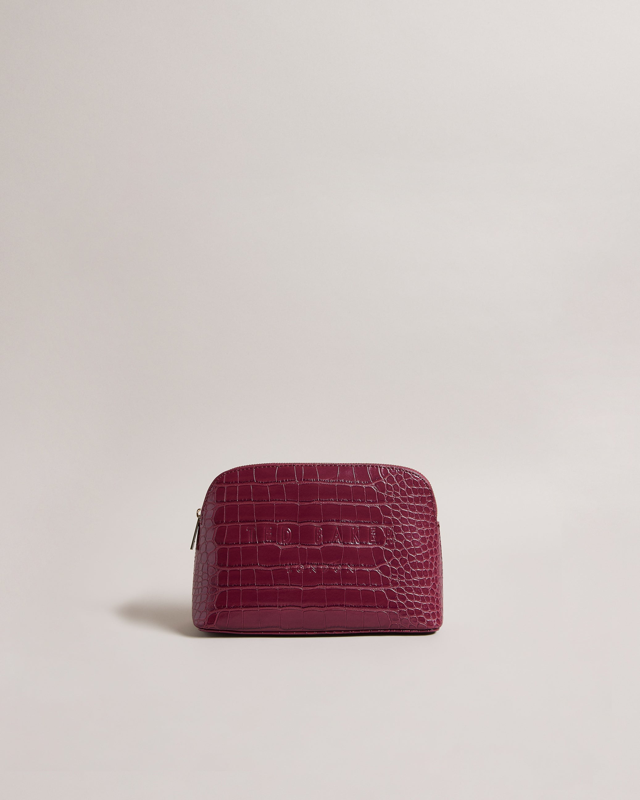 Women's Crocala-Imitation Croc Makeup Bag Dp-Purple