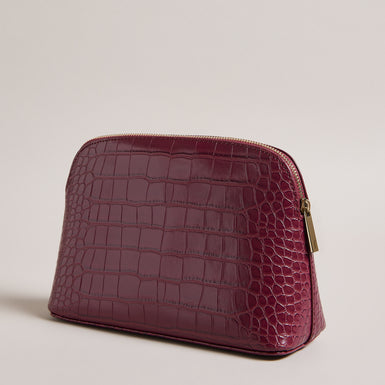 Women's Crocala-Imitation Croc Makeup Bag Dp-Purple