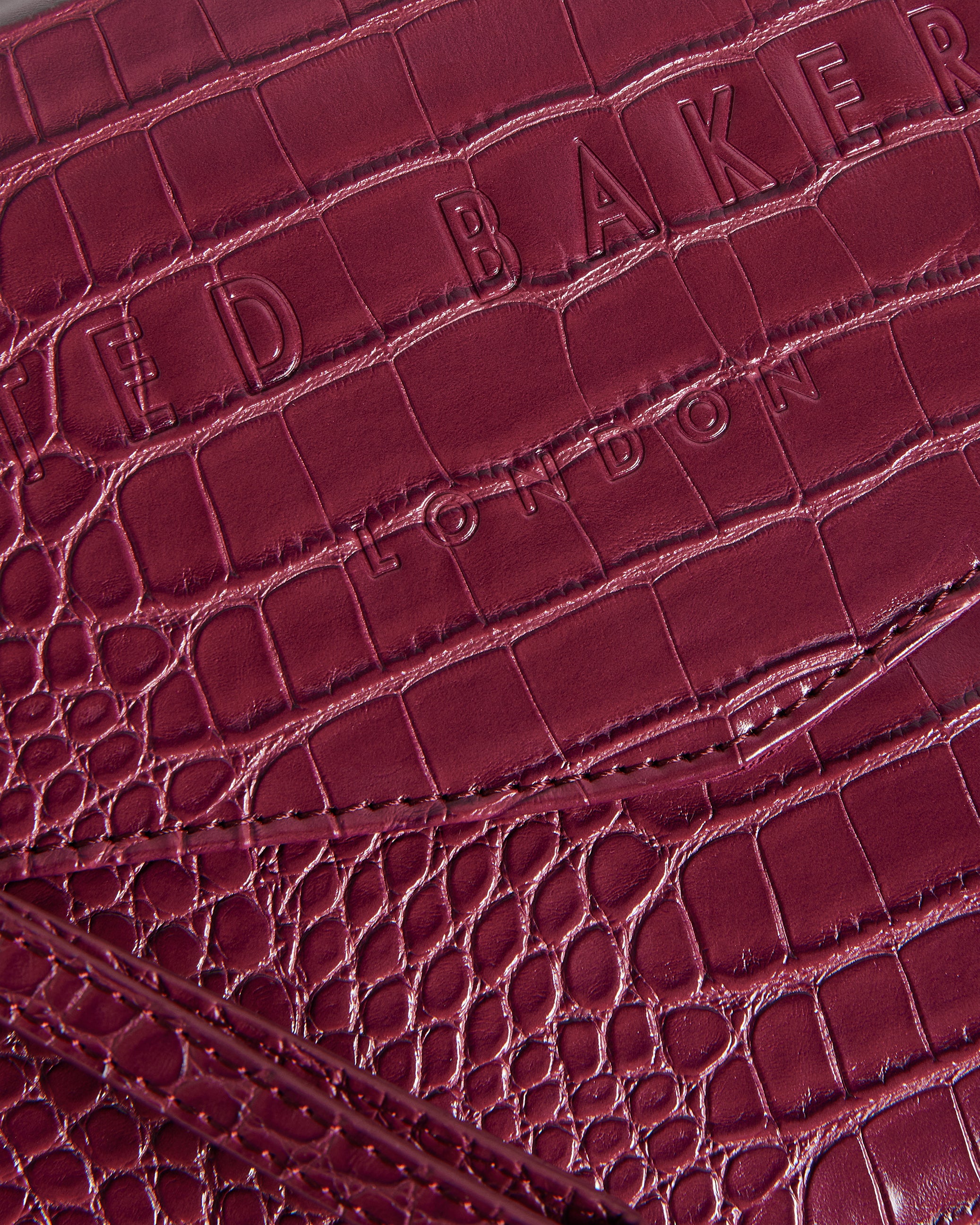 Women's Crocey-Croc Effect Envelope Pouch Dp-Purple