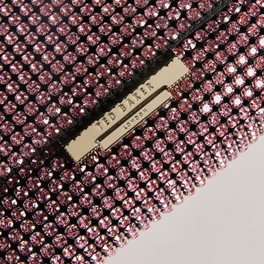 Women's Gliters-Crystal Mini Crossbody Bag Pl-Pink