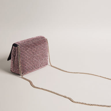 Women's Gliters-Crystal Mini Crossbody Bag Pl-Pink