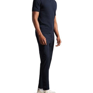Men's Botany-Ss Regular Open Collar Polo Navy