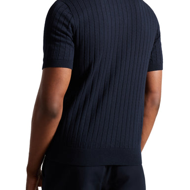 Men's Botany-Ss Regular Open Collar Polo Navy