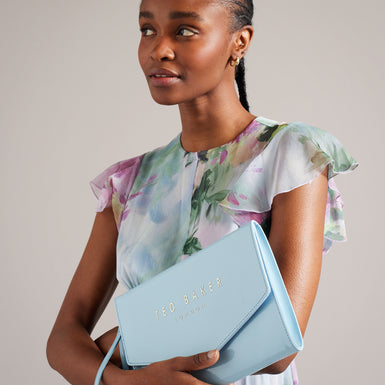 Women's CRINKIE-Crinkle Icon Pouch Lt-Blue