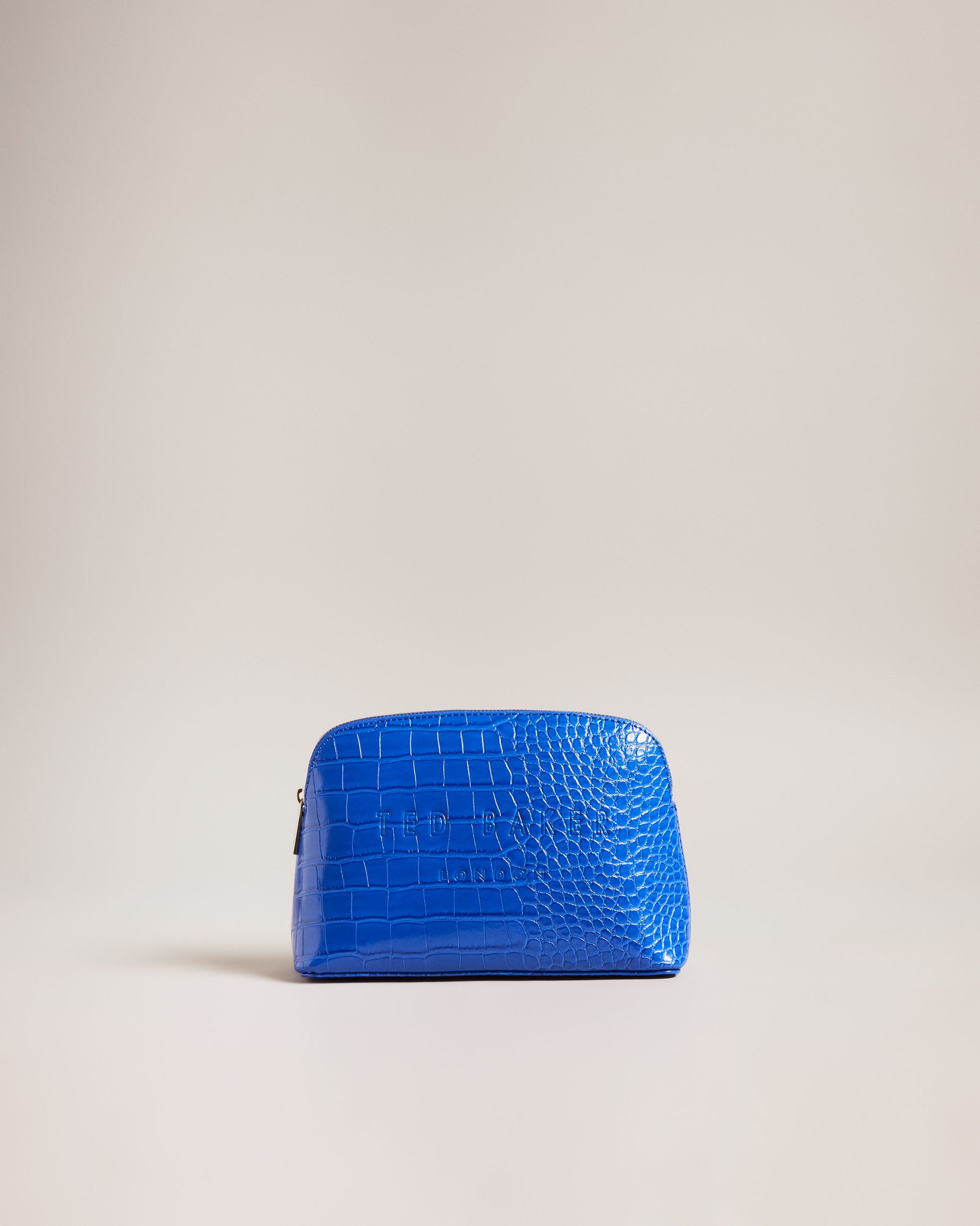 Women's Crocala-Imitation Croc Makeup Bag Brt-Blue