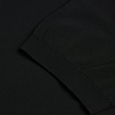 Men's Daldin-Ss Rayon Zip Polo Black