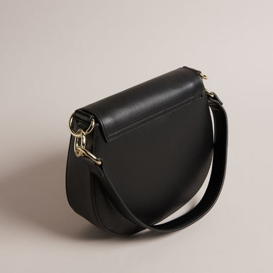 Women's Darcell-Branded Webbing Satchel Cross Body Jet-Black