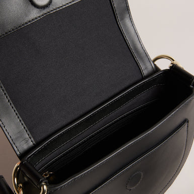 Women's Darcell-Branded Webbing Satchel Cross Body Jet-Black