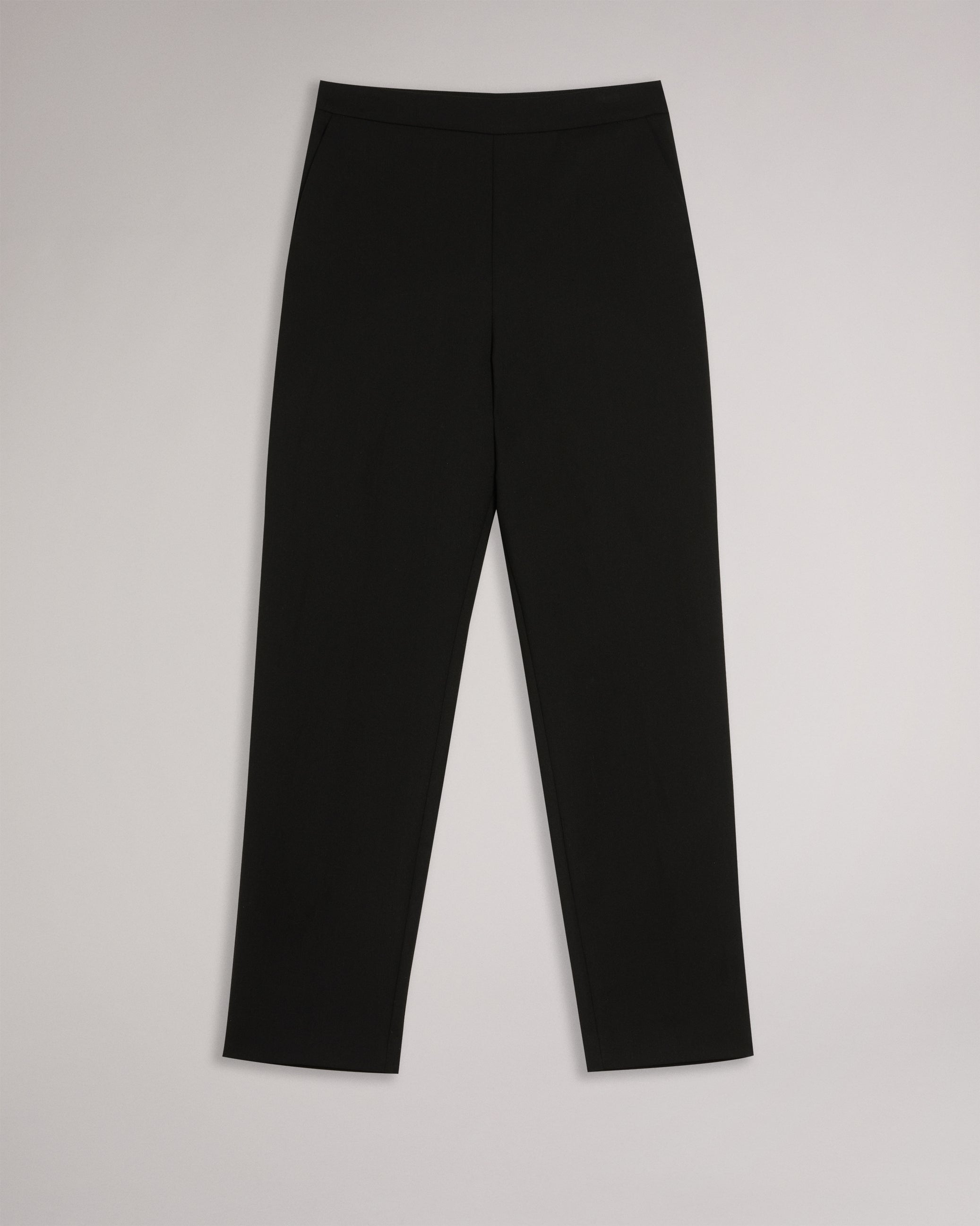 Women's DEVANA- Flat Front Tapered Leg Pants Black