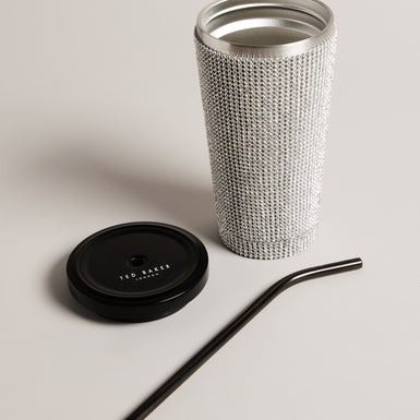 Women's Drinkk-Rhinestone Drink Cup Silver
