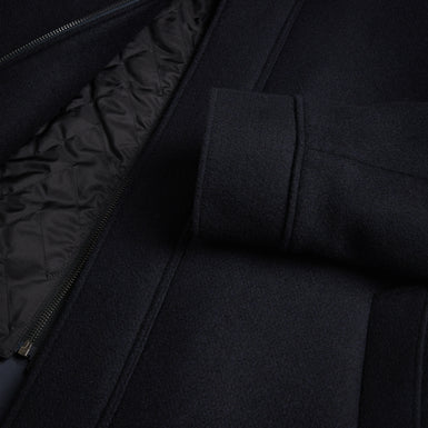 Men's Ederson-Wool Blend Funnel Neck Coat Navy