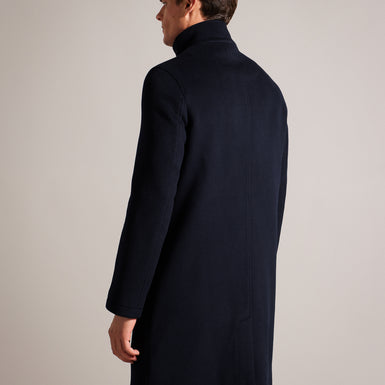 Men's Ederson-Wool Blend Funnel Neck Coat Navy
