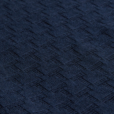 Men's Kurnle-Ls T Stitch Knitted Half Zip Navy