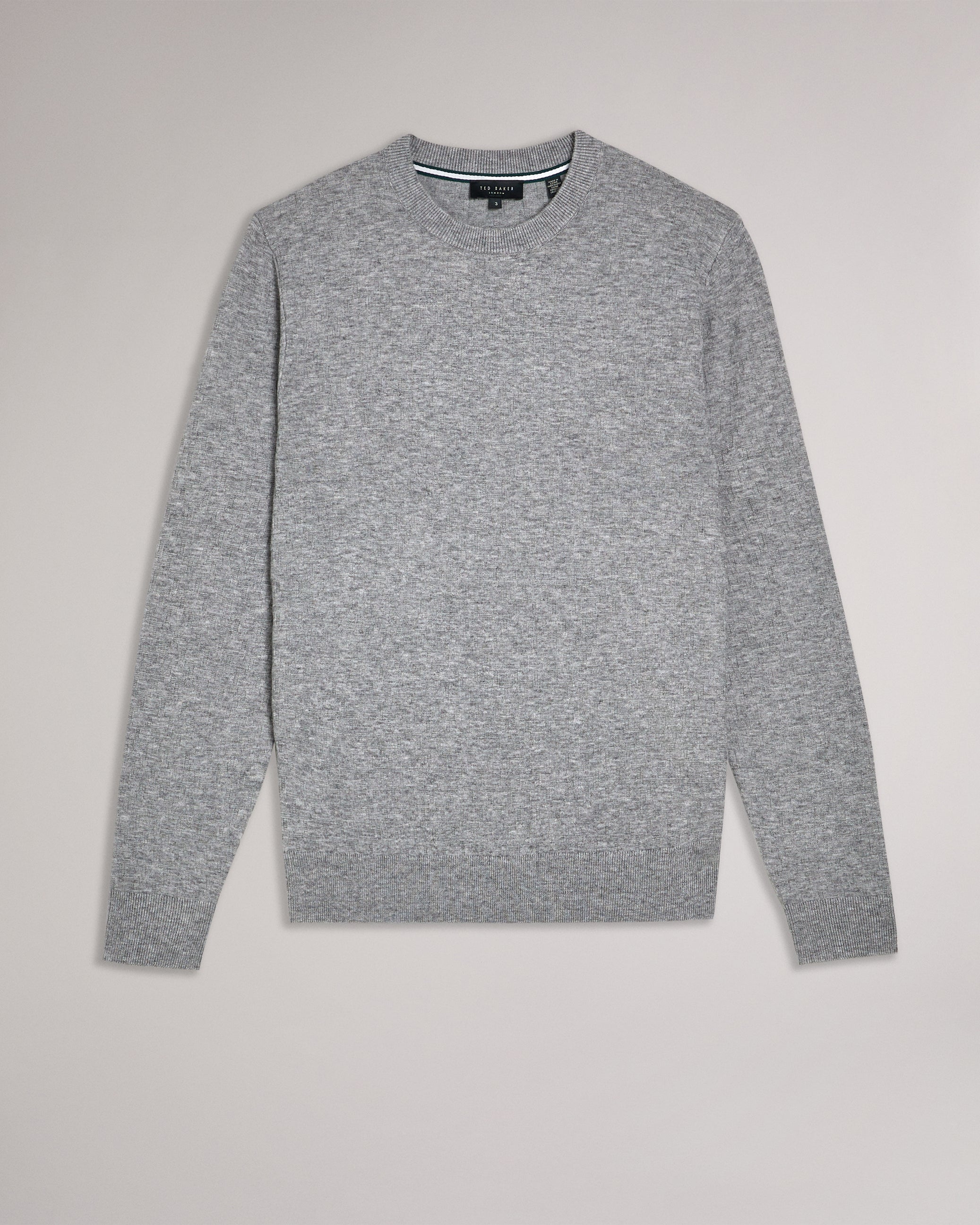Men's Loung-Ls T Stitch Crew Neck Grey-Marl