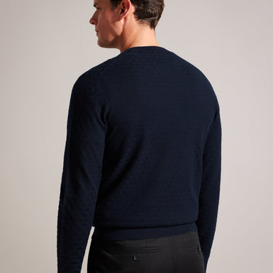 Men's Loung-Ls T Stitch Crew Neck Navy