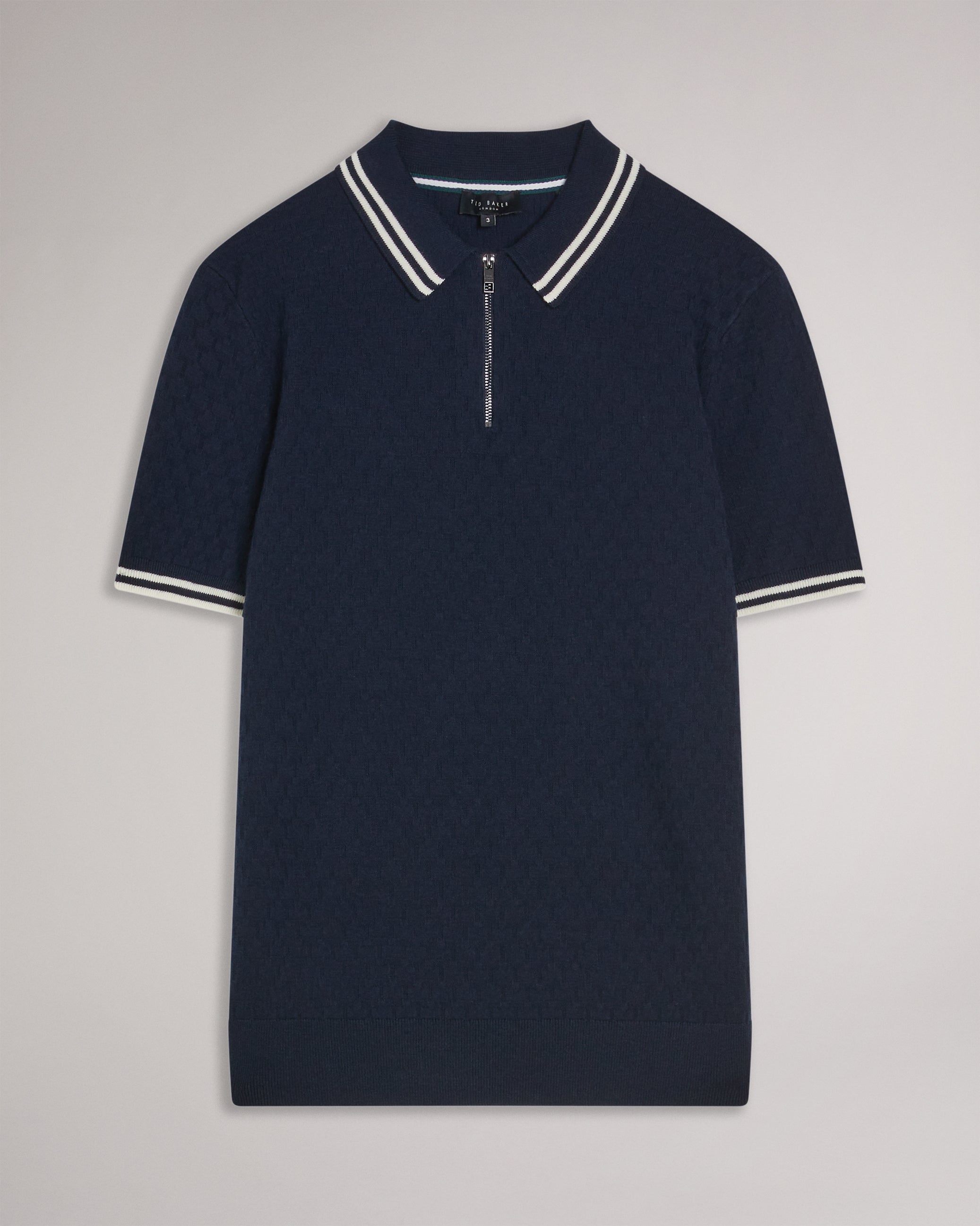 Men's Mahani-Ss Regular T Stitched Half-Zip Polo Navy