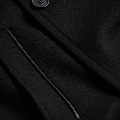 Men's Radford-Wool Blend Wrap Funnel Coat Black