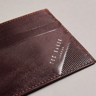 RAFFLES: Embossed Corner Leather Cardholder