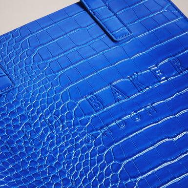 Women's Reptcon-Croc Effect Small Icon Bag Brt-Blue