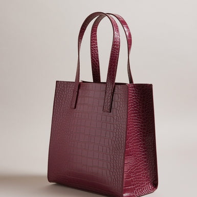 Women's Reptcon-Croc Effect Small Icon Bag Dp-Purple
