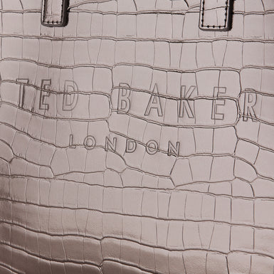 Women's Reptcon-Croc Effect Small Icon Bag Gunmetal