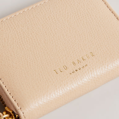 Women's Wesmin-Padlock Detail Small Leather Purse Taupe