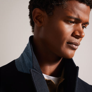 Men's Wilding-Wool Blend Overcoat Navy