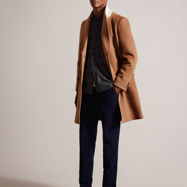 Men's Wilding-Wool Blend Overcoat Tan