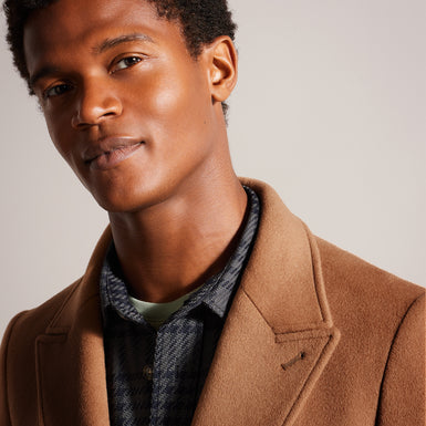 Men's Wilding-Wool Blend Overcoat Tan