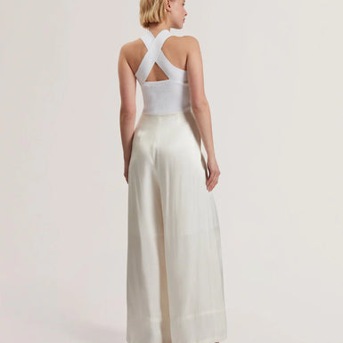 Womens BAIBLU-Halter Neck Jumpsuit With Knit