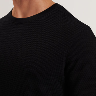 Mens CURLYS-SS Regular Textured T-shirt