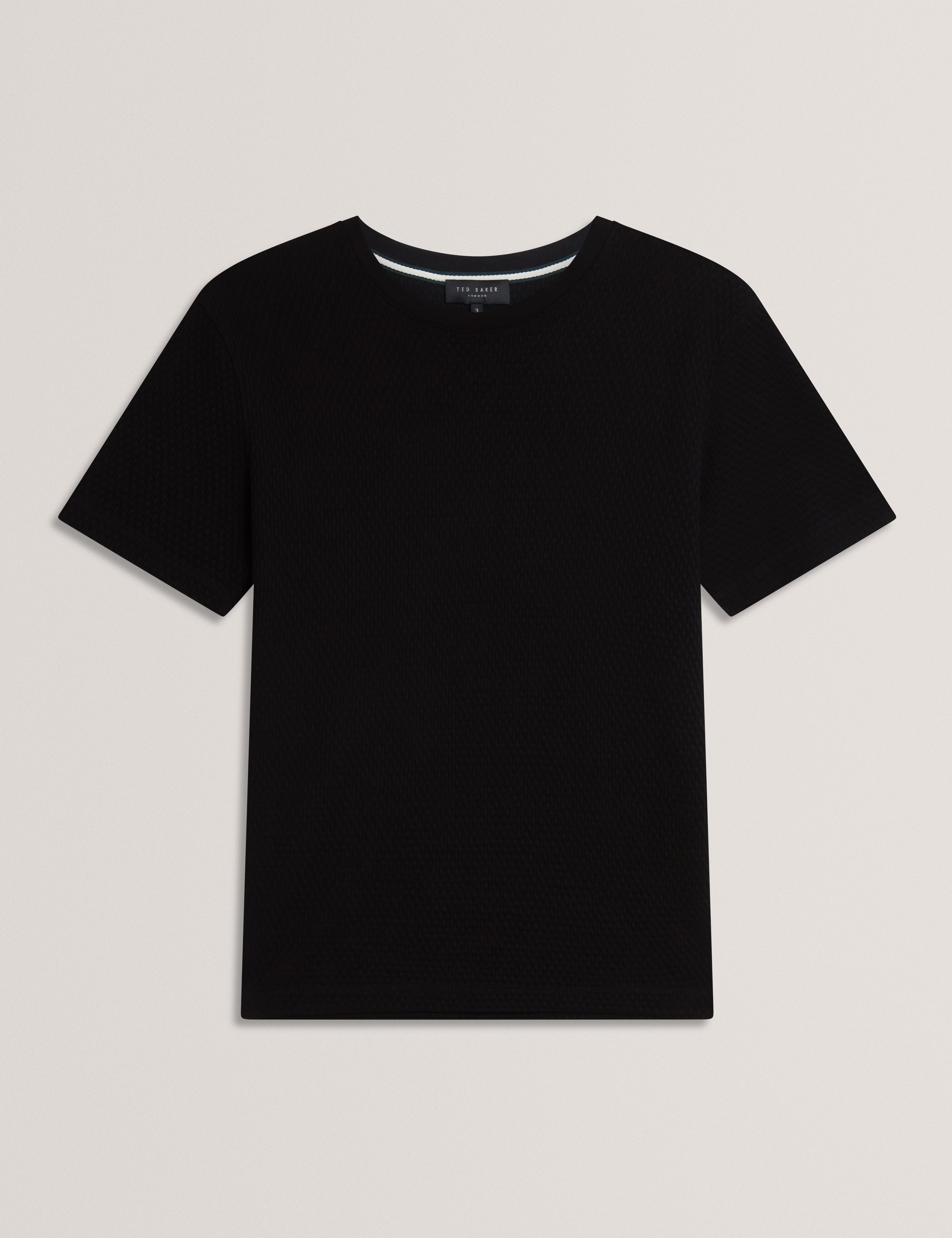 Mens CURLYS-SS Regular Textured T-shirt