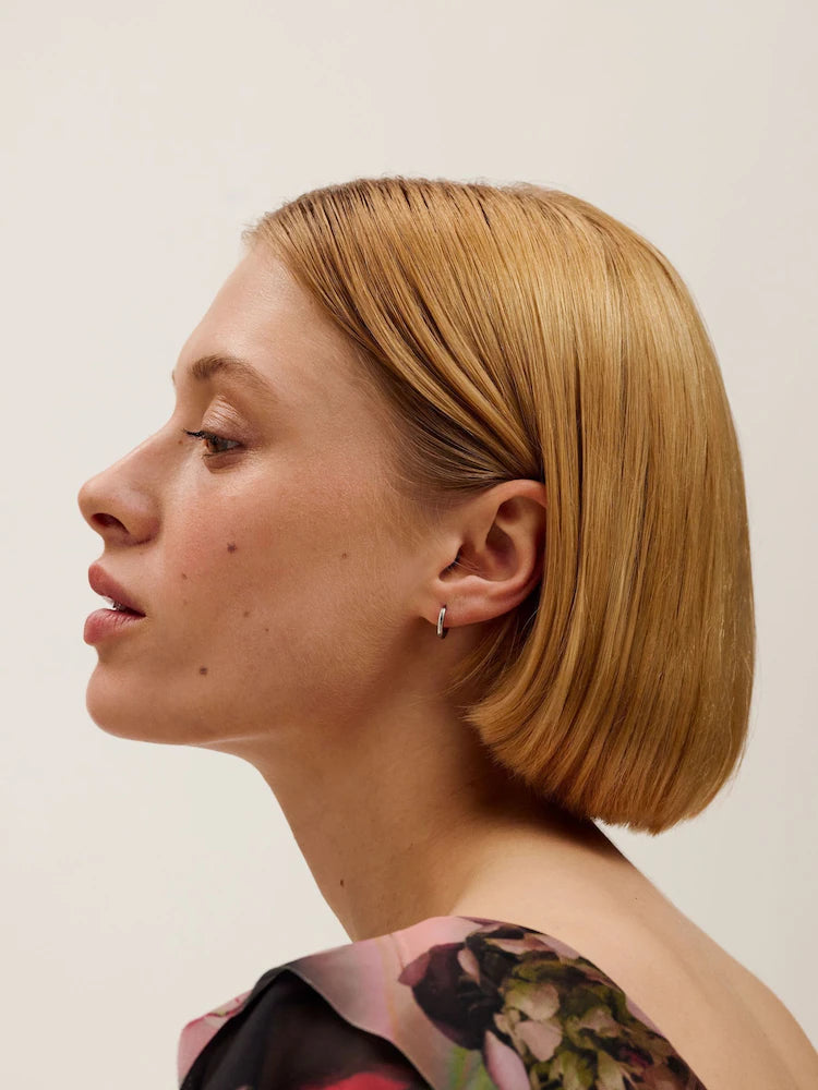 CRISLIE: Logo Hoop Earrings (12mm)