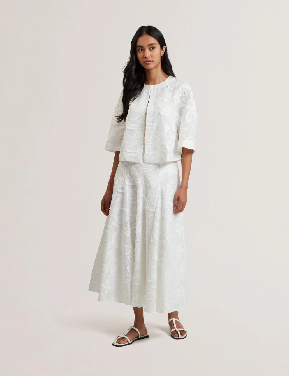 Womens ECCRINA-Textured Rose Skirt