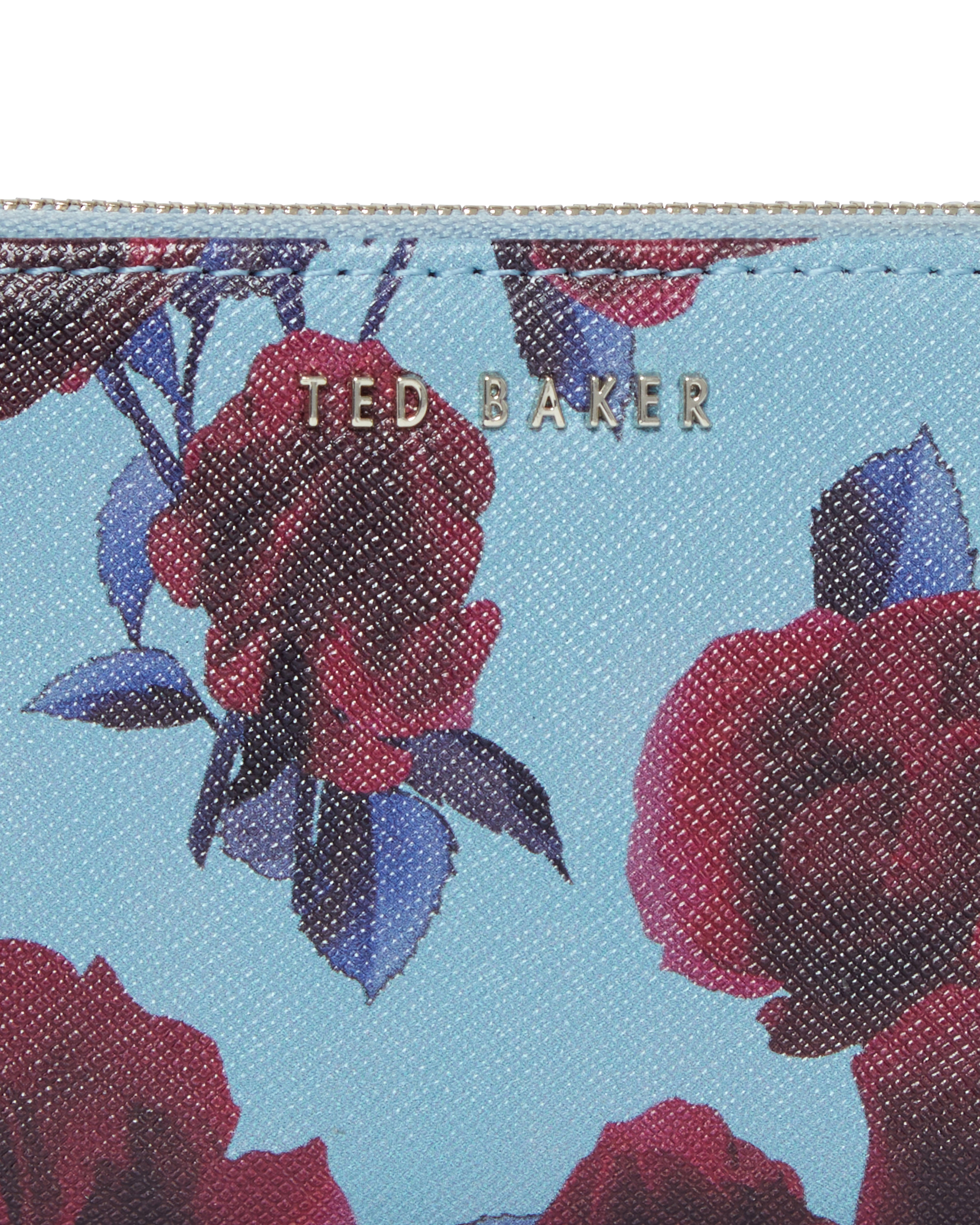 Women's ELODI-SMALL ROSE PRINT ZIP AROUND PURSE
