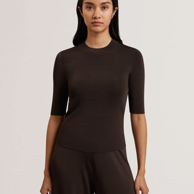 Women's FELIXIA-Knitted Half Sleeve Tee