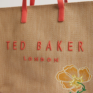 Women's FLORAFF-Floral Applique Extra Large Icon Bag