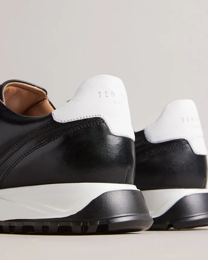 Men's Frayne-Leather Lace Up Jogger Black