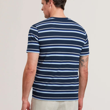 Men's GORANO-SS Textured Striped T-Shirt