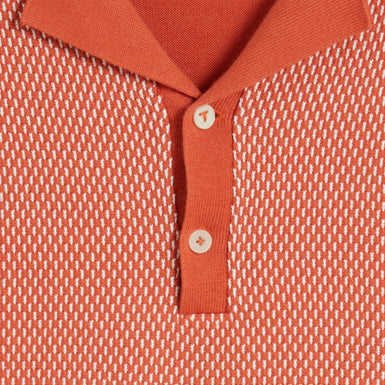 Men's GREGRY-SS Small Stitch Knitted Polo Red