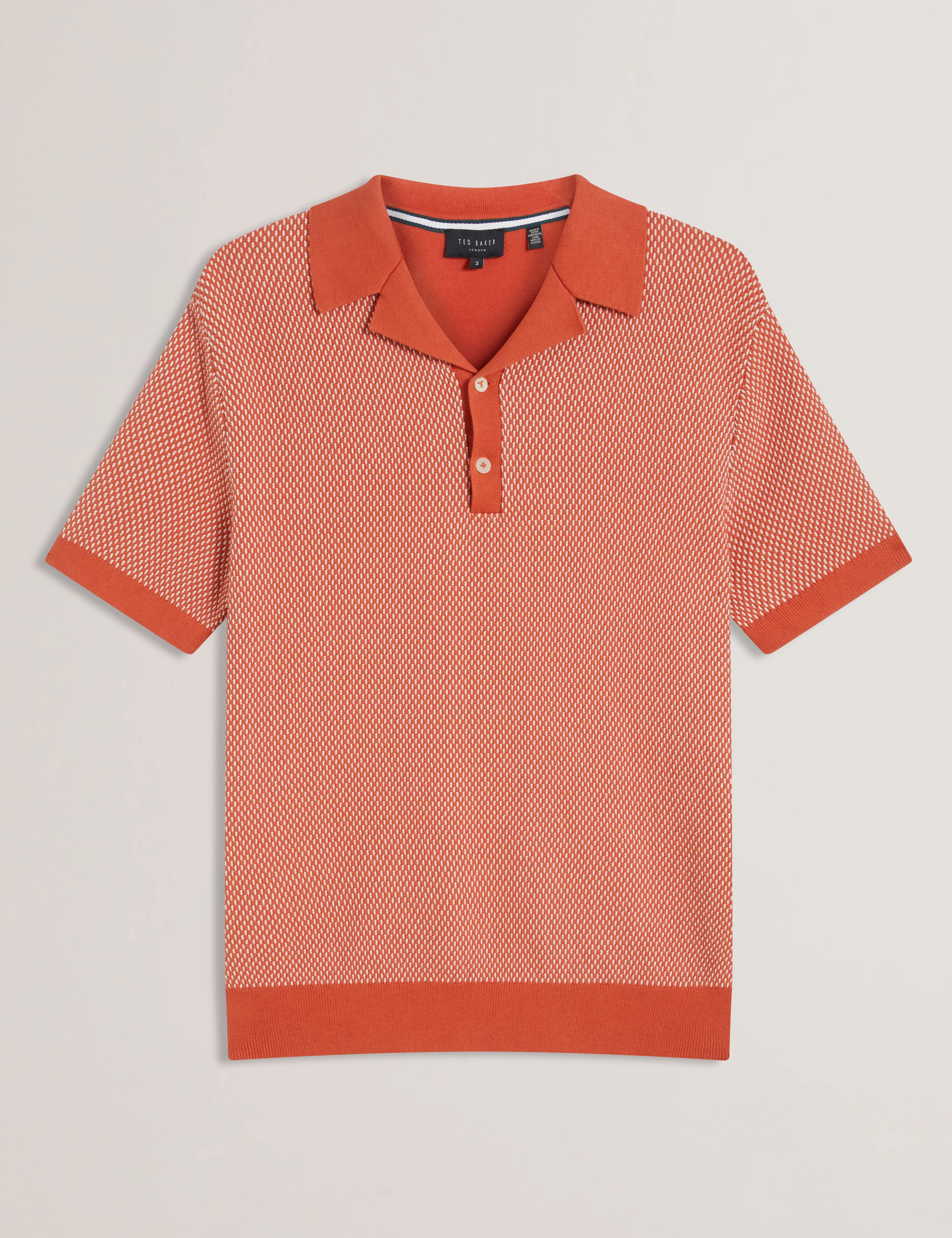 Men's GREGRY-SS Small Stitch Knitted Polo Red